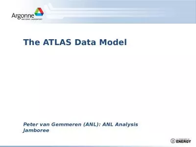 Peter van Gemmeren (ANL): ANL Analysis Jamboree