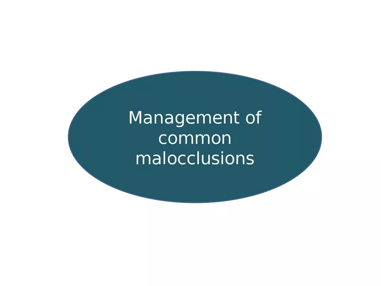 PPT-Management of common malocclusions