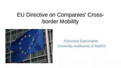 EU Directive on Companies’ Cross-border Mobility