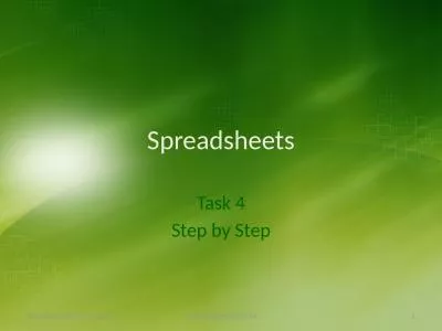 Spreadsheets Task 4 Step by Step