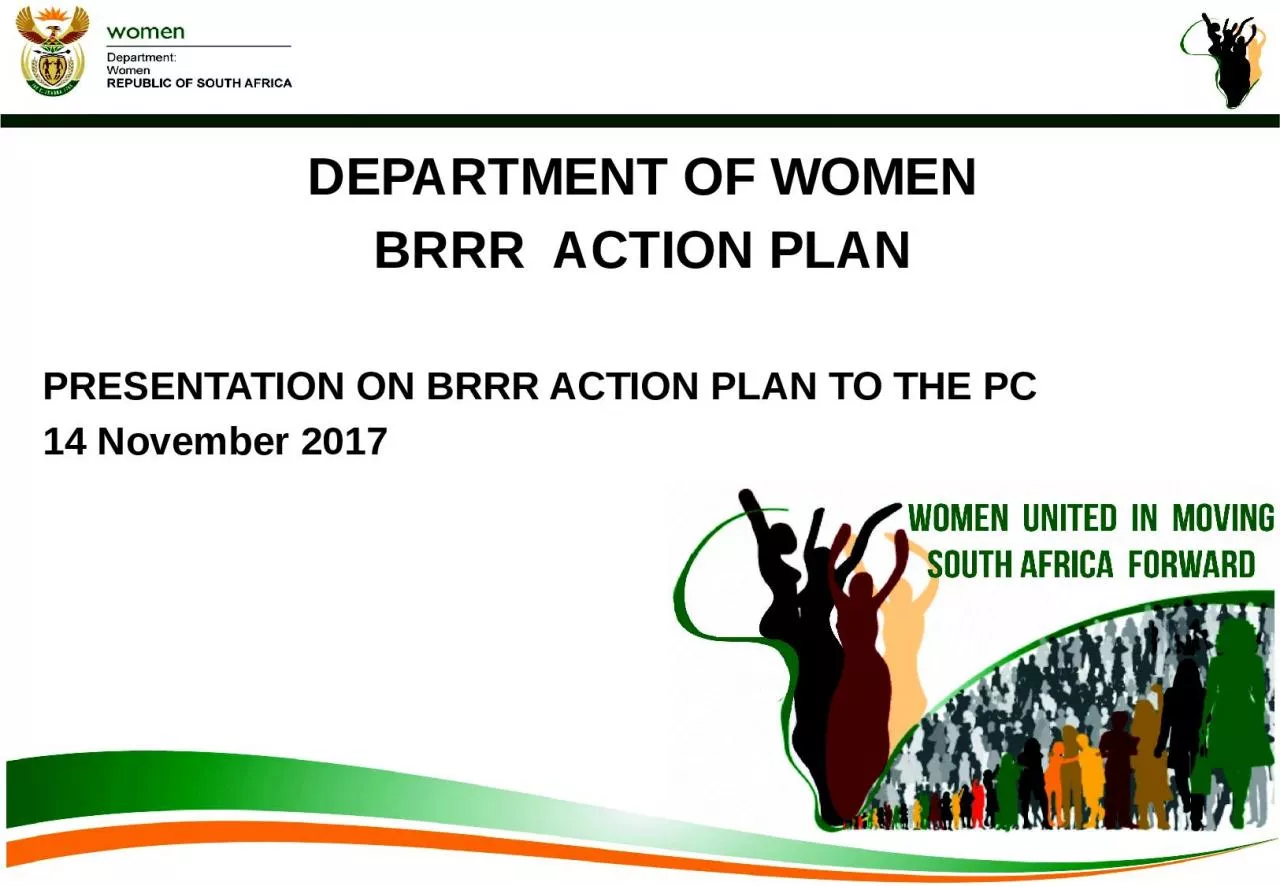 PPT-DEPARTMENT OF WOMEN BRRR ACTION