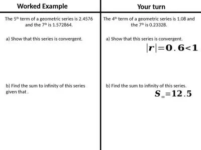 Worked Example Your turn