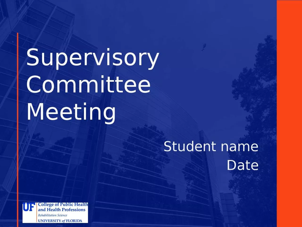 PPT-Supervisory Committee Meeting