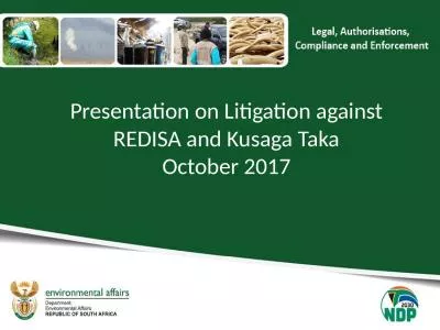 Presentation on Litigation against REDISA and Kusaga Taka