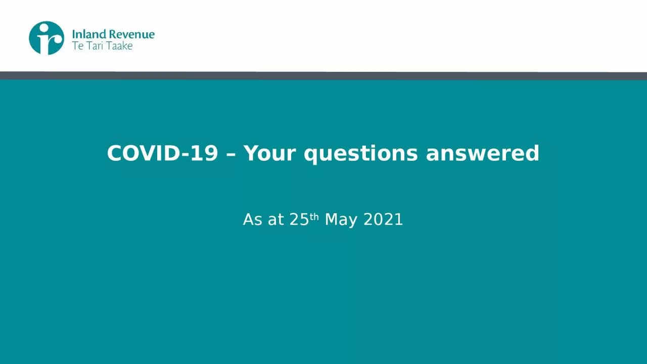COVID-19 – Your questions answered