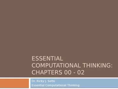 Essential computational thinking: Chapters 00 - 02