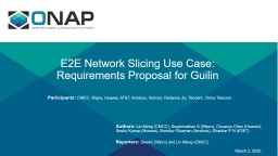 E2E Network Slicing  U se