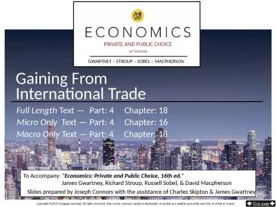 Gaining From  International Trade