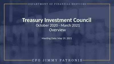Treasury Investment Council