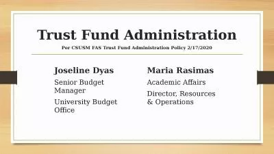 Trust Fund Administration