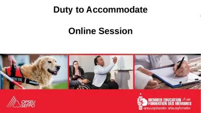 D uty to Accommodate Online Session