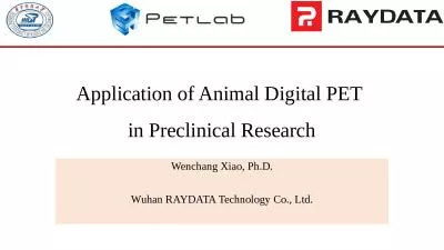 Application of Animal Digital PET