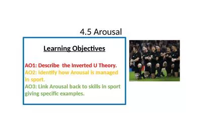 4.5 Arousal Learning Objectives