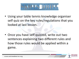 PPT-Using your table tennis knowledge