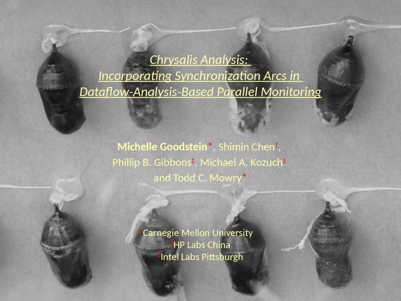 PPT-Chrysalis Analysis: Incorporating Synchronization Arcs in