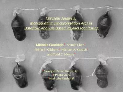 Chrysalis Analysis:  Incorporating Synchronization Arcs in