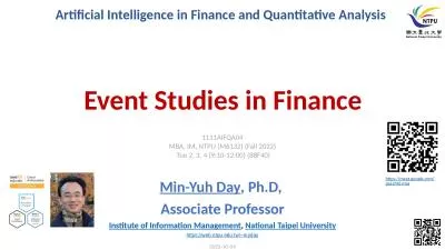 Event Studies in Finance