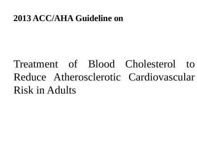 Treatment of Blood  Cholesterol