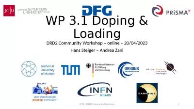 WP 3.1 Doping & Loading