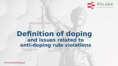 Definition of doping  and issues related to