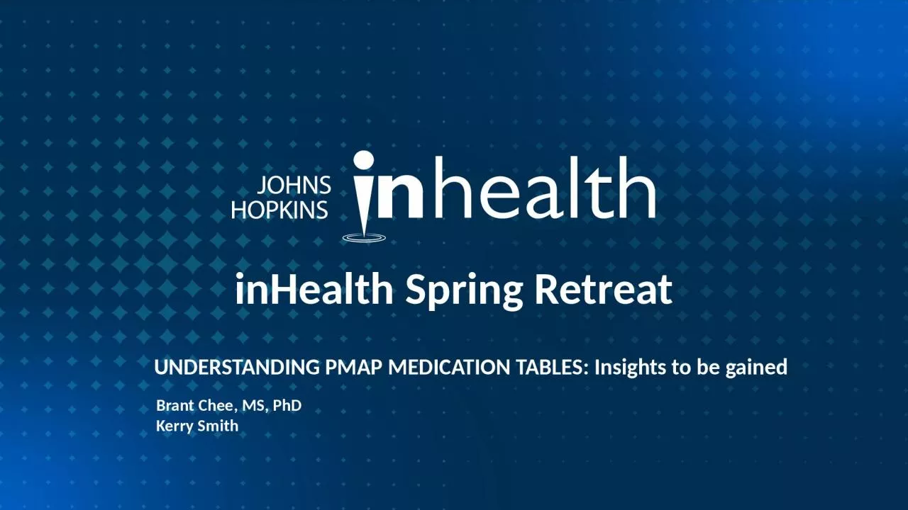 PPT-inHealth Spring Retreat