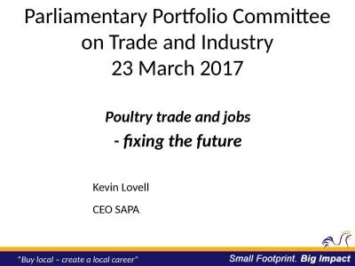 Parliamentary Portfolio Committee on Trade and Industry