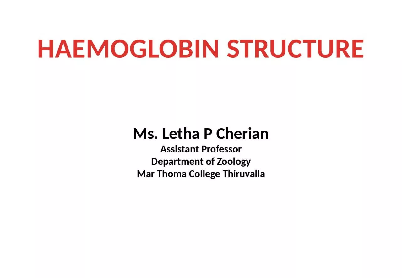 PPT-Ms. Letha P Cherian Assistant Professor