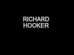 RICHARD HOOKER 