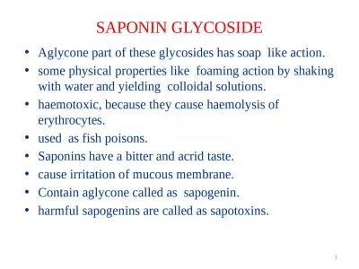 SAPONIN GLYCOSIDE Aglycone