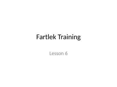 Fartlek Training Lesson 6