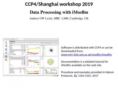 CCP4/Shanghai workshop 2019