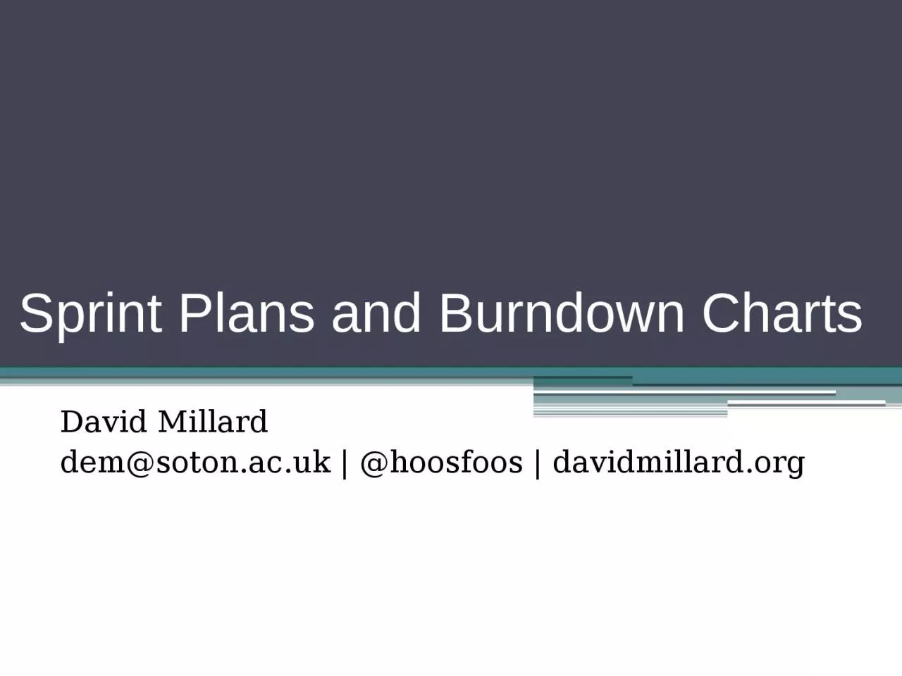 PPT-Sprint Plans and Burndown