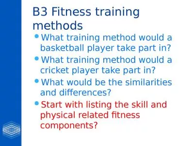 B3 Fitness  training methods