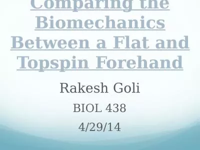 Rakesh Goli BIOL 438 4/29/14