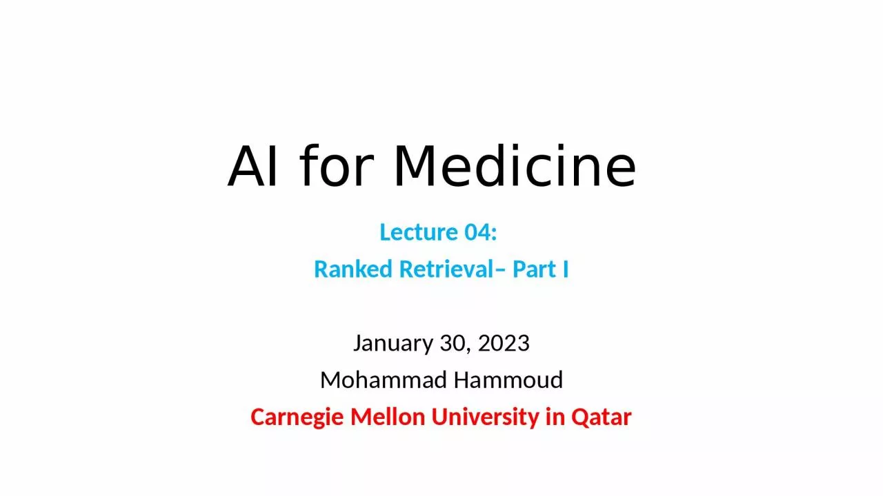 AI for Medicine  Lecture