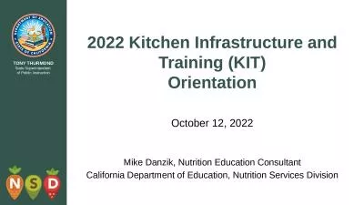 2022 Kitchen Infrastructure and Training (KIT)