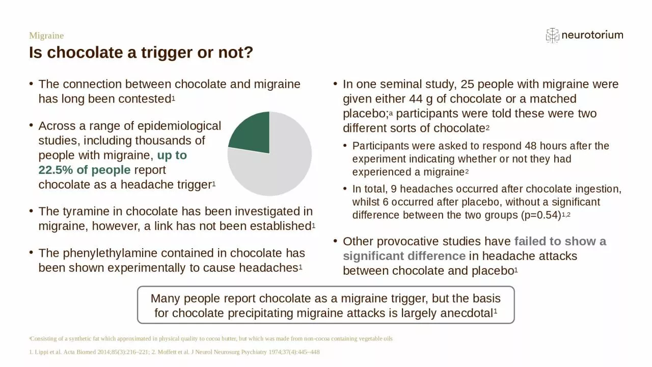Migraine Is chocolate a trigger or not?