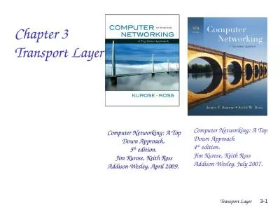 Transport Layer 3- 1 Chapter 3