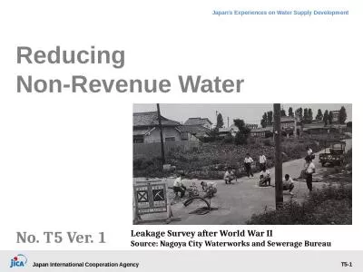 Reducing Non-Revenue Water