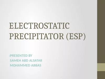 ELECTROSTATIC PRECIPITATOR (ESP