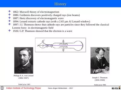 History   1862: Maxwell theory of electromagnetism