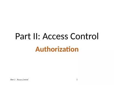 Part II: Access  Control