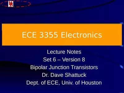 ECE  3355  Electronics Lecture Notes
