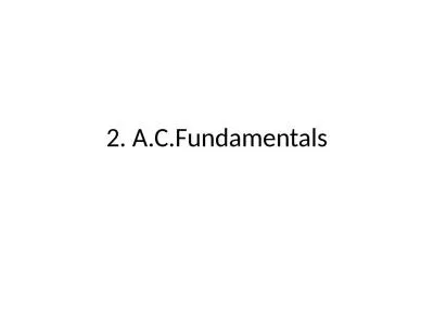 2.  A.C.Fundamentals Course outcome