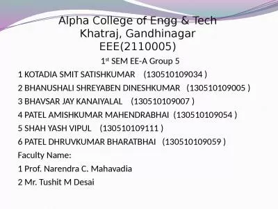 Alpha College of  Engg  & Tech