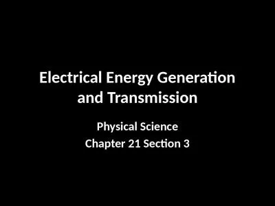 Electrical Energy Generation