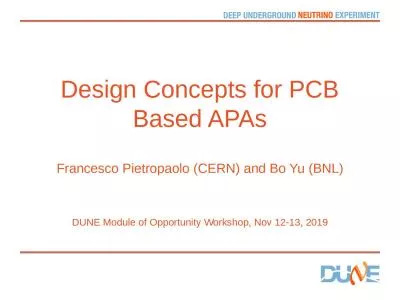 Design Concepts for PCB Based APAs