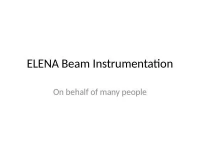 ELENA  Beam  Instrumentation