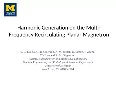 Harmonic Generation on the Multi-Frequency Recirculating Planar Magnetron