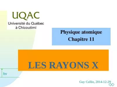 LES RAYONS X Physique atomique